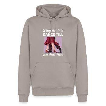Dance Training Ballroom Couple Dance - Men’s Premium Organic Hoodie - taupe - Front - Nico (187cm)