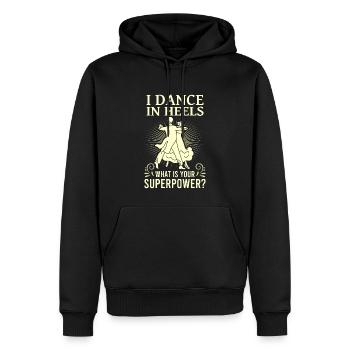 Formation en danse Ballroom Danse de couple - Sweat à capuche Premium bio Homme - noir - Devant - Nico (187cm)