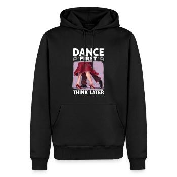 Danse d’abord penser plus tard Ballroom Couple Danse Danse - Sweat à capuche Premium bio Homme - noir - Devant - Nico (187cm)