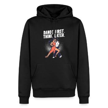 Danse d’abord penser plus tard Ballroom Couple Danse Danse - Sweat à capuche Premium bio Homme - noir - Devant - Nico (187cm)