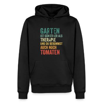 Garten Therapie Tomaten Tomatensorten Gartenfreund - Männer Premium Bio Hoodie - Schwarz - Vorne - Nico (187cm)