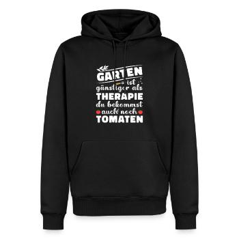 Garten Therapie Tomaten Tomatensorten Gartenfreund - Männer Premium Bio Hoodie - Schwarz - Vorne - Nico (187cm)