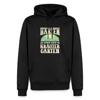 Die Harten Haben Kräutergarten Gartenarbeit - Männer Premium Bio Hoodie - Schwarz - Vorne - Nico (187cm)