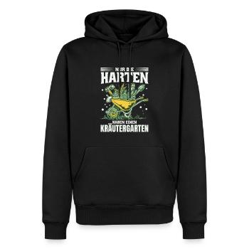 Die Harten Haben Kräutergarten Gartenarbeit - Männer Premium Bio Hoodie - Schwarz - Vorne - Nico (187cm)