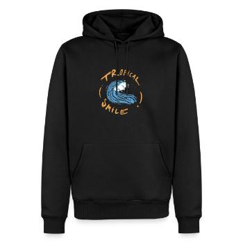 Sommerzeit Lustig Wellen - Männer Premium Bio Hoodie - Schwarz - Vorne - Nico (187cm)