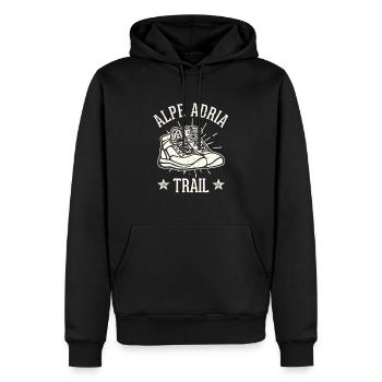 Alpenüberquerung Alpe Adria Trail Ferwanderweg - Männer Premium Bio Hoodie - Schwarz - Vorne - Nico (187cm)