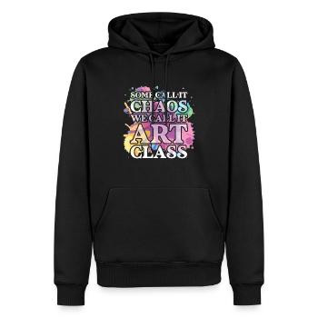 Art Teacher Funny Saying Art Course Art Class - Men’s Premium Organic Hoodie - black - Front - Nico (187cm)