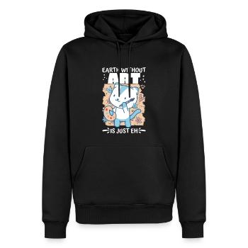 Kunstlehrer Lustiger Spruch Kunstkurs Kunstklasse - Männer Premium Bio Hoodie - Schwarz - Vorne - Nico (187cm)