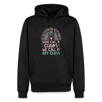 Art Teacher Funny Saying Art Course Art Class - Men’s Premium Organic Hoodie - black - Front - Nico (187cm)