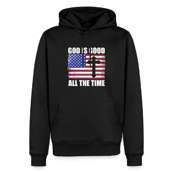 Gott ist Gut Kirche Glaube Christentum Heilig - Männer Premium Bio Hoodie - Schwarz - Vorne - Nico (187cm)