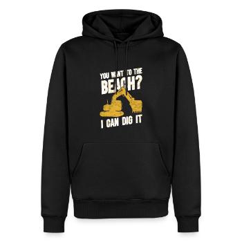 Retro Bagger Spruch Baggerfahrer Baustelle - Männer Premium Bio Hoodie - Schwarz - Vorne - Nico (187cm)