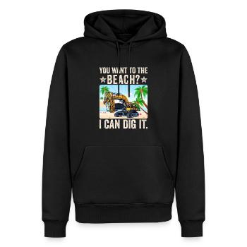 Retro Bagger Spruch Baggerfahrer Baustelle - Männer Premium Bio Hoodie - Schwarz - Vorne - Nico (187cm)