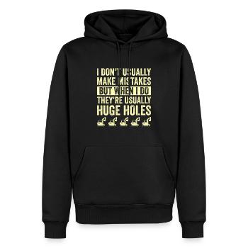Retro Bagger Spruch Baggerfahrer Baustelle - Männer Premium Bio Hoodie - Schwarz - Vorne - Nico (187cm)