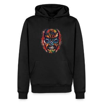 Lucha Libre Mexikanische Wrestling Maske Luchador - Männer Premium Bio Hoodie - Schwarz - Vorne - Nico (187cm)