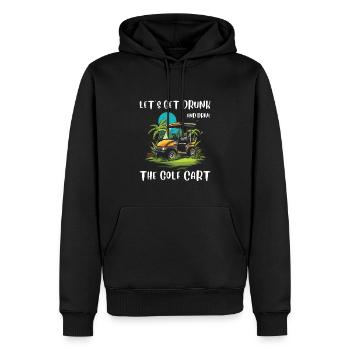 Soyons ivres et conduisons la voiturette de golf - Sweat à capuche Premium bio Homme - noir - Devant - Nico (187cm)