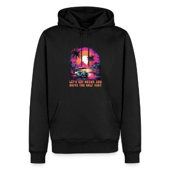 Soyons ivres et conduisons la voiturette de golf - Sweat à capuche Premium bio Homme - noir - Devant - Nico (187cm)