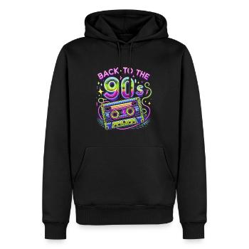 Back To The 90s Mottoparty 90er Jahre Neunziger - Männer Premium Bio Hoodie - Schwarz - Vorne - Nico (187cm)