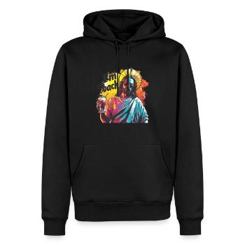 Jesus Christus Ostern I'm Back Party - Männer Premium Bio Hoodie - Schwarz - Vorne - Nico (187cm)