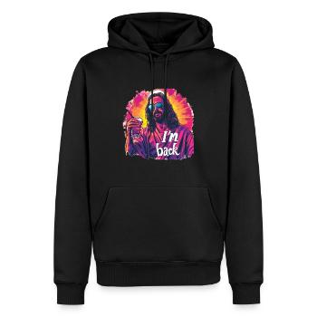 Jesus Christus Ostern, Ich Bin Zurück Party - Männer Premium Bio Hoodie - Schwarz - Vorne - Nico (187cm)