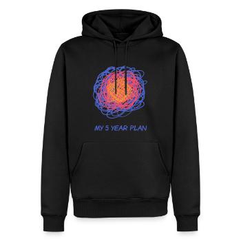 My 5 Year Plan - Men’s Premium Organic Hoodie - black - Front - Nico (187cm)