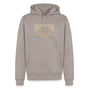 Ramadan Mubarak/Eid /Muslim /Islam/Allah - Men’s Premium Organic Hoodie - taupe - Front - Nico (187cm)
