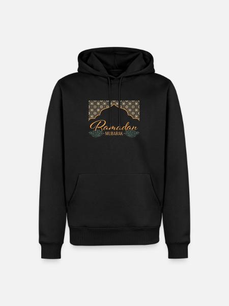 Ramadan Mubarak/Eid /Muslim /Islam/Allah - Men’s Premium Organic Hoodie - black