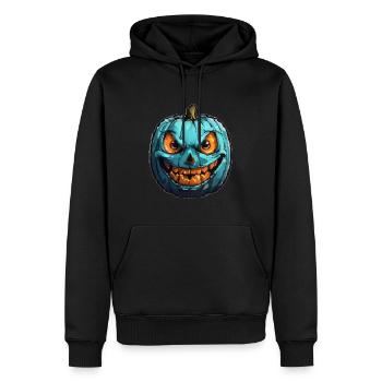 Halloween Kürbis - Männer Premium Bio Hoodie - Schwarz - Vorne - Nico (187cm)