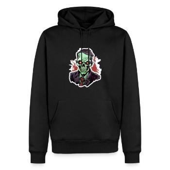 Halloween Zombie - Men’s Premium Organic Hoodie - black - Front - Nico (187cm)