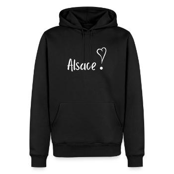 Alsace with heart - Men’s Premium Organic Hoodie - black - Front - Nico (187cm)