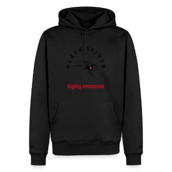 Spinne - Männer Premium Bio Hoodie - Schwarz - Vorne - Nico (187cm)