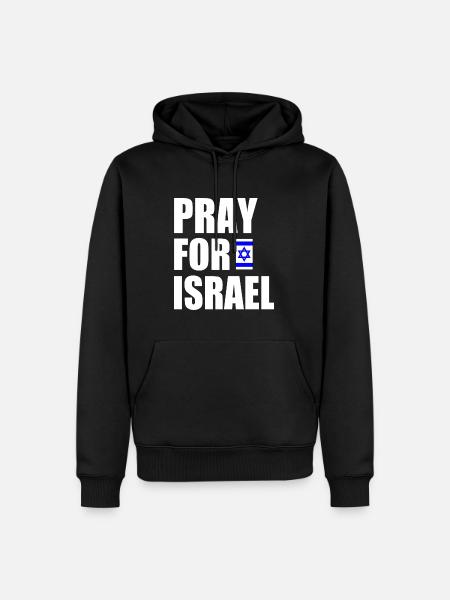Pray for israel - Herre Premium økologisk hoodie - sort