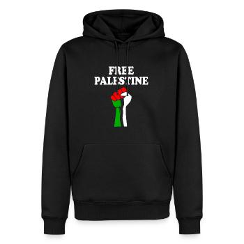Free palestine - Männer Premium Bio Hoodie - Schwarz - Vorne - Nico (187cm)