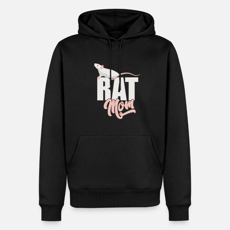Rat - Maman Rat - Sweat à capuche Premium bio Homme - noir