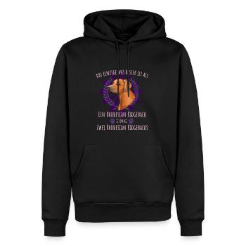 Zwei Rhodesian Ridgeback sind besser - Männer Premium Bio Hoodie - Schwarz - Vorne - Nico (187cm)
