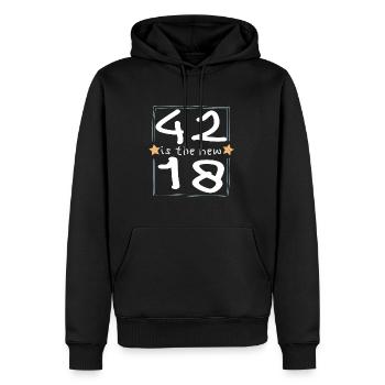 42 est la nouvelle police 18 pour enfants - Sweat à capuche Premium bio Homme - noir - Devant - Nico (187cm)