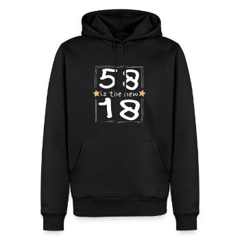 58 est la nouvelle police 18 pour enfants - Sweat à capuche Premium bio Homme - noir - Devant - Nico (187cm)