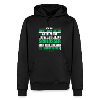 Unübertroffene Leistung als Schlosser - Männer Premium Bio Hoodie - Schwarz - Vorne - Nico (187cm)