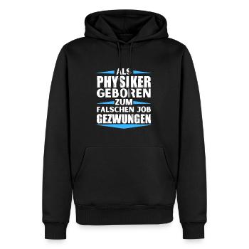 Un physicien s’est trompé de poste - Sweat à capuche Premium bio Homme - noir - Devant - Nico (187cm)