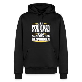 Le portier a décroché le mauvais emploi - Sweat à capuche Premium bio Homme - noir - Devant - Nico (187cm)