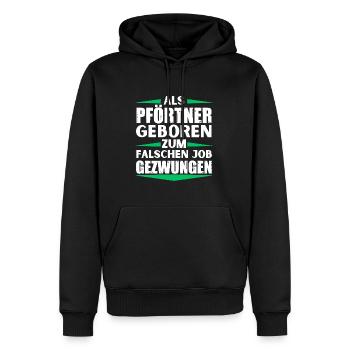 Le portier a décroché le mauvais emploi - Sweat à capuche Premium bio Homme - noir - Devant - Nico (187cm)