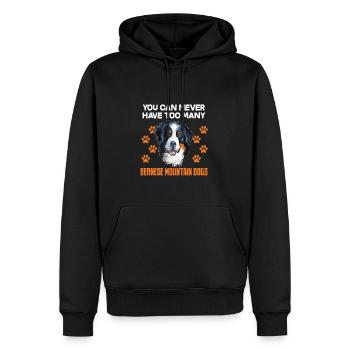 Drôle de chien de montagne bernois chien de tête de chien - Sweat à capuche Premium bio Homme - noir - Devant - Nico (187cm)