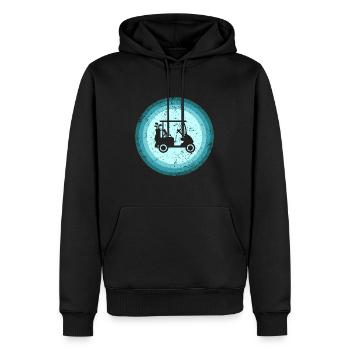 Golfeur Golfspieler Retro Golf Cart Golfen - Sweat à capuche Premium bio Homme - noir - Devant - Nico (187cm)