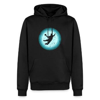 Handball Spieler Retro Handballer Handballspieler - Männer Premium Bio Hoodie - Schwarz - Vorne - Nico (187cm)