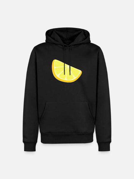 lemon slice - Men’s Premium Organic Hoodie - black