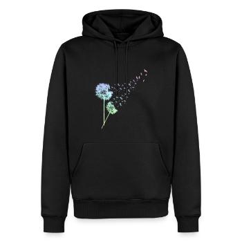 Dandelion Design Coloré Dandelion Motif Fleurs - Sweat à capuche Premium bio Homme - noir - Devant - Nico (187cm)