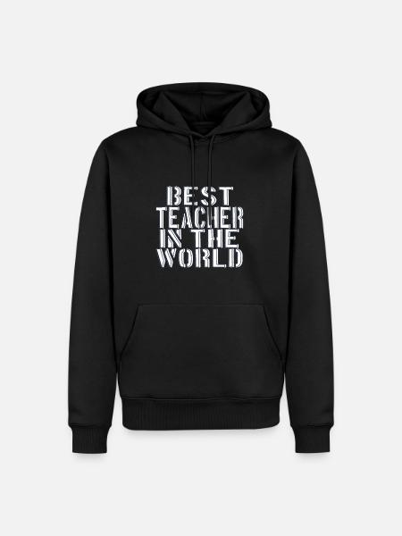 Bester Lehrer der Welt - Männer Premium Bio Hoodie - Schwarz