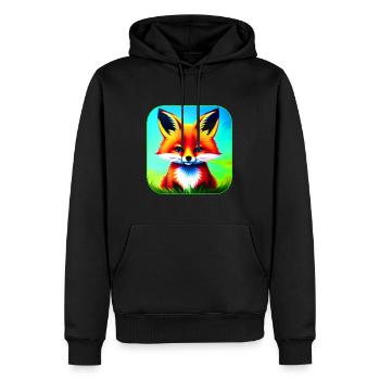 Niedlicher bunter Fuchs - Männer Premium Bio Hoodie - Schwarz - Vorne - Nico (187cm)