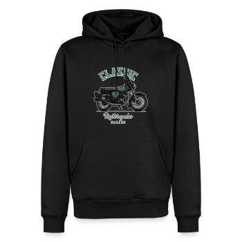 S51 (vert) // Illustration - Sweat à capuche Premium bio Homme - noir - Devant - Nico (187cm)
