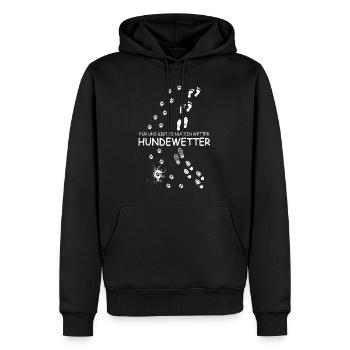 Hundewetter Hund Hunde Frauchen Herrchen Gassi - Männer Premium Bio Hoodie - Schwarz - Vorne - Nico (187cm)