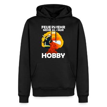 Feuerwehr Freiwillige Feuerwehr Hobby Feuerwehr - Männer Premium Bio Hoodie - Schwarz - Vorne - Nico (187cm)